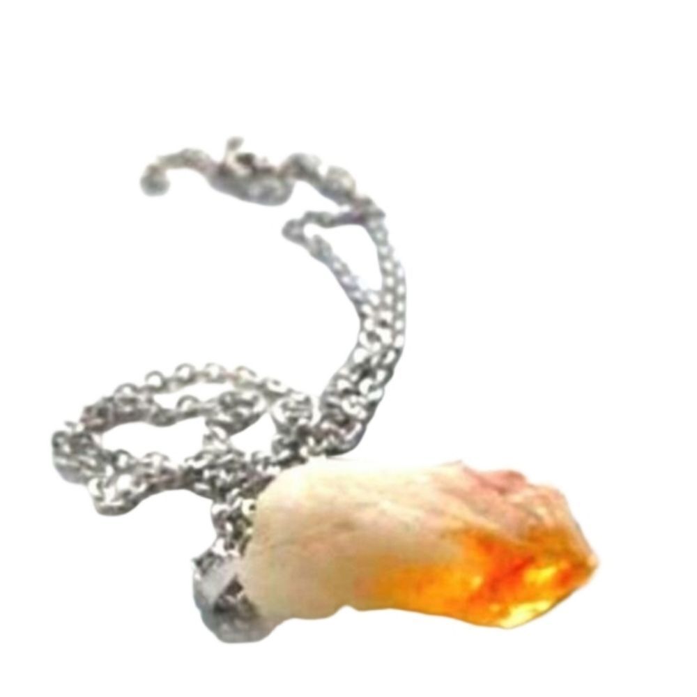 Citrine crystal pendant necklace